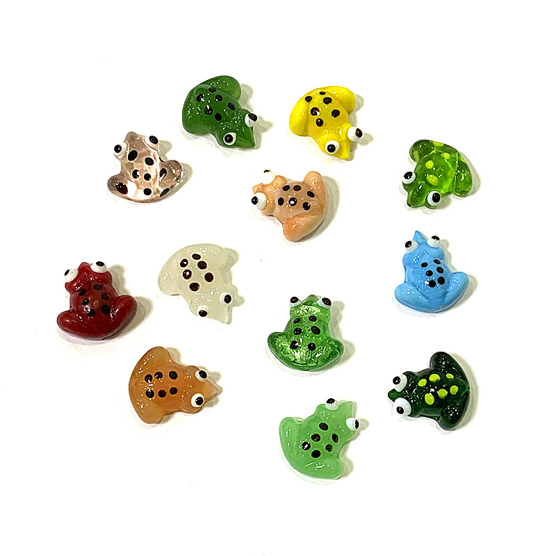 Landscape Bonsai Garden - 2pcs Mini Glass Frog Figurine Cute