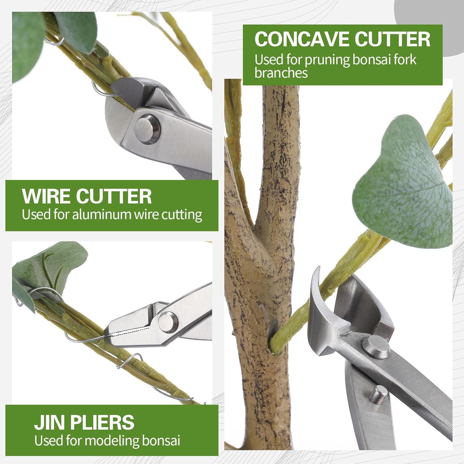Concave Branch Cutter - Professional Bonsai Tool Set High-Hardness 21cm