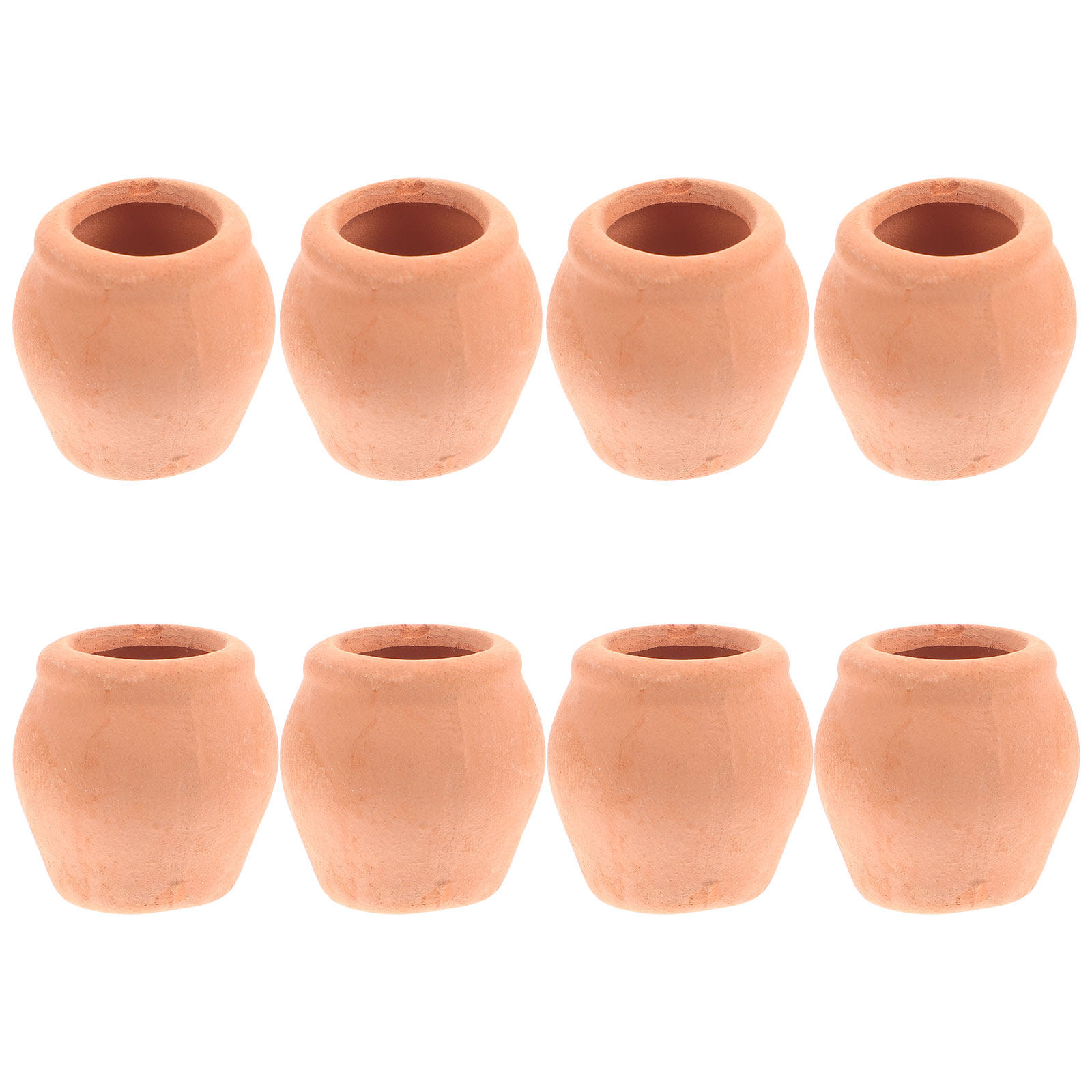 Bonsai Garden Desk - 8Pcs Mini Ceramic Flower Pots Set