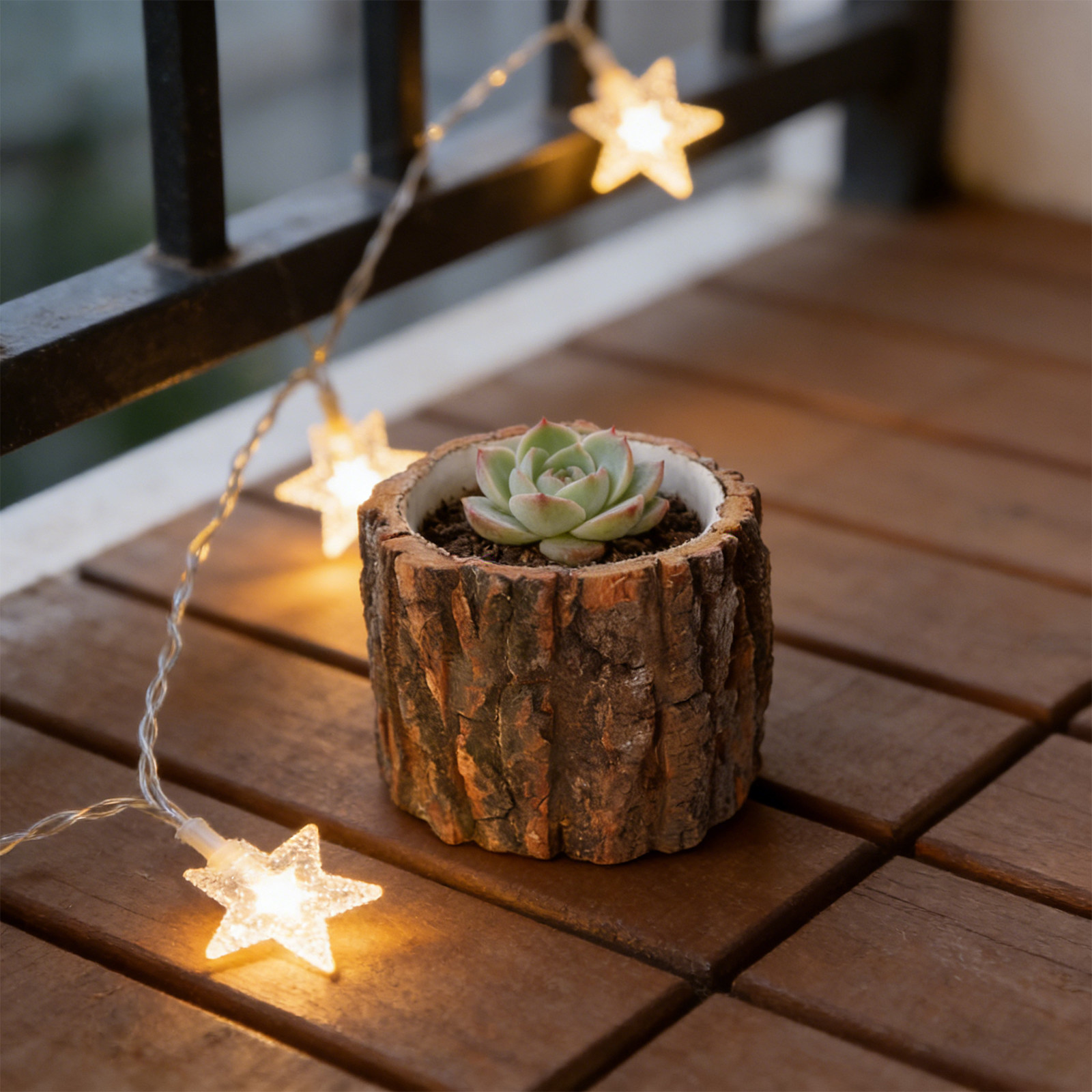 Bonsai Garden Desk - Imitation Wooden Stump Flower Pot Mini