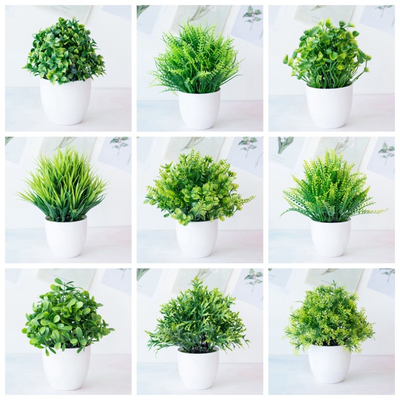 1pc Green Artificial Plants Pl - đánh giá và giá Bonsai Garden Desk