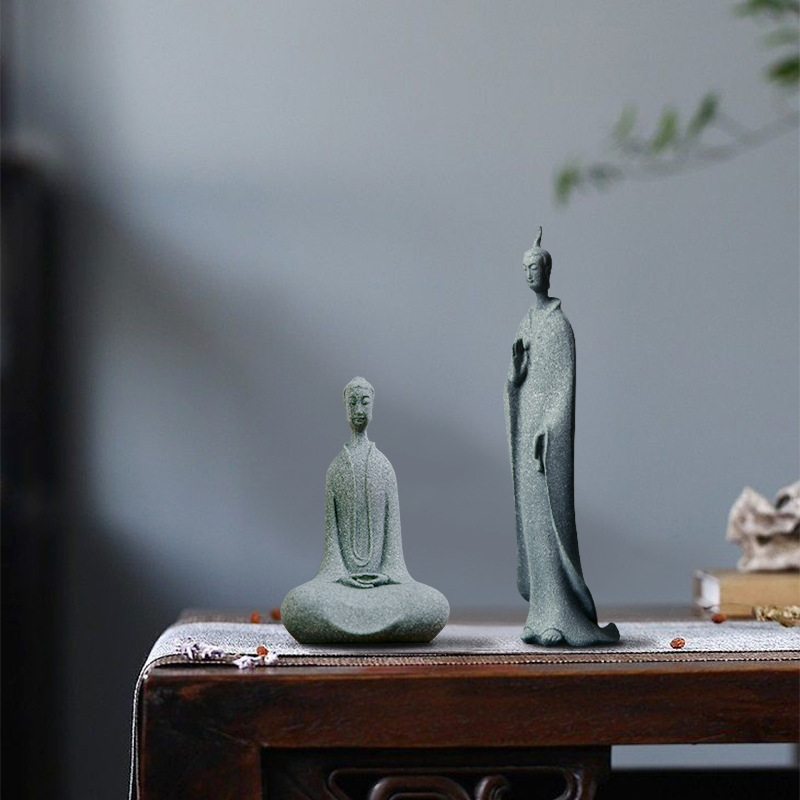 Mini Buddhist Monks Figurines  - đánh giá và giá Bonsai Garden Zen