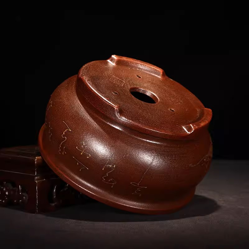 Round Circle Bonsai Vase, Purp - đánh giá và giá Bonsai Garden Desk
