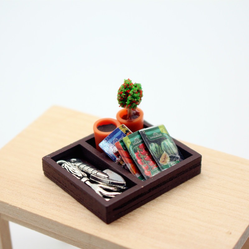 Dollhouse Gardening Wooden Box - đánh giá và giá Soil Scoop Tool