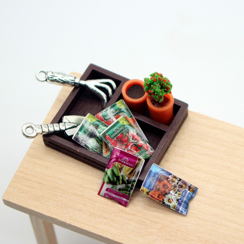 Dollhouse Gardening Wooden Box - đánh giá và giá Soil Scoop Tool