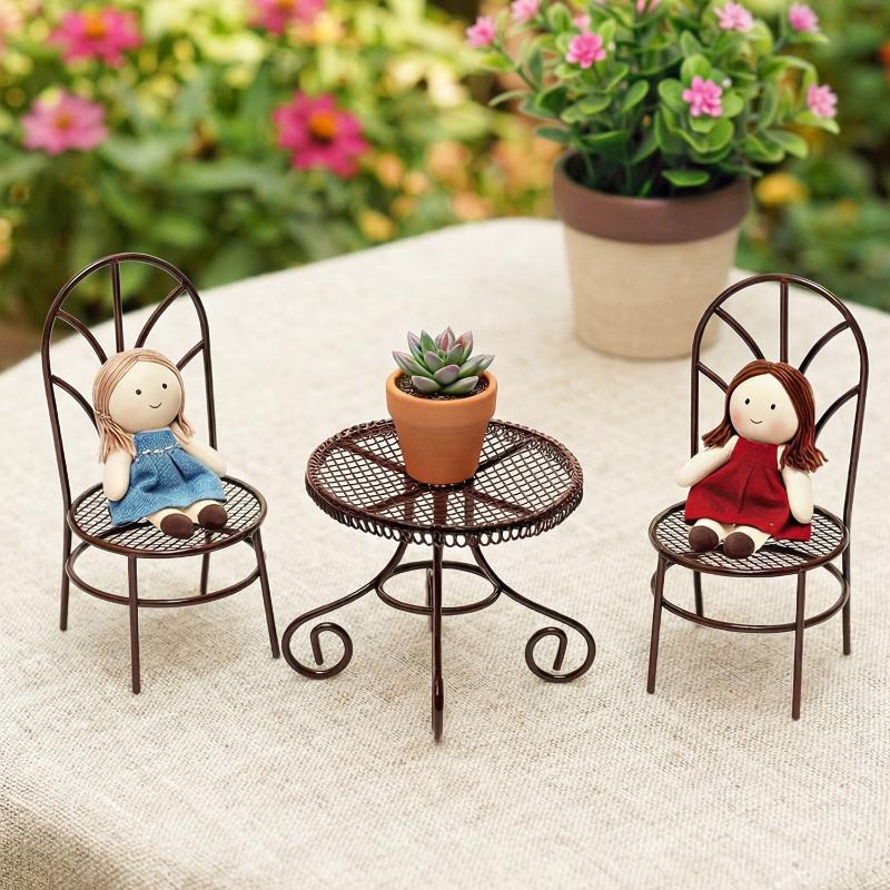 1/3Pcs Dollhouse Garden Displa - đánh giá và giá Bonsai Garden Bench