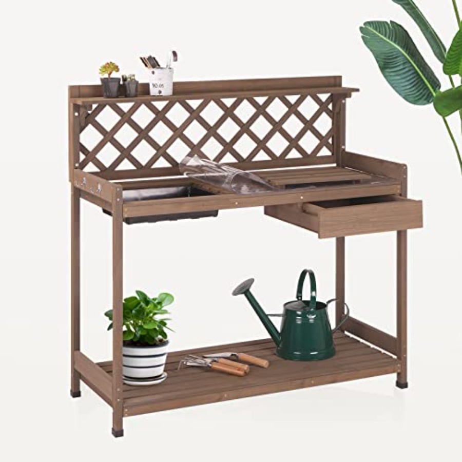 Outdoor Potting Bench For Gard - đánh giá và giá Bonsai Garden Bench