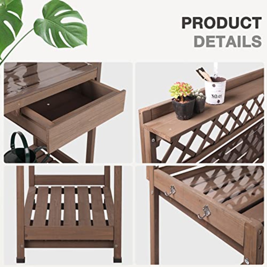Outdoor Potting Bench For Gard - đánh giá và giá Bonsai Garden Bench