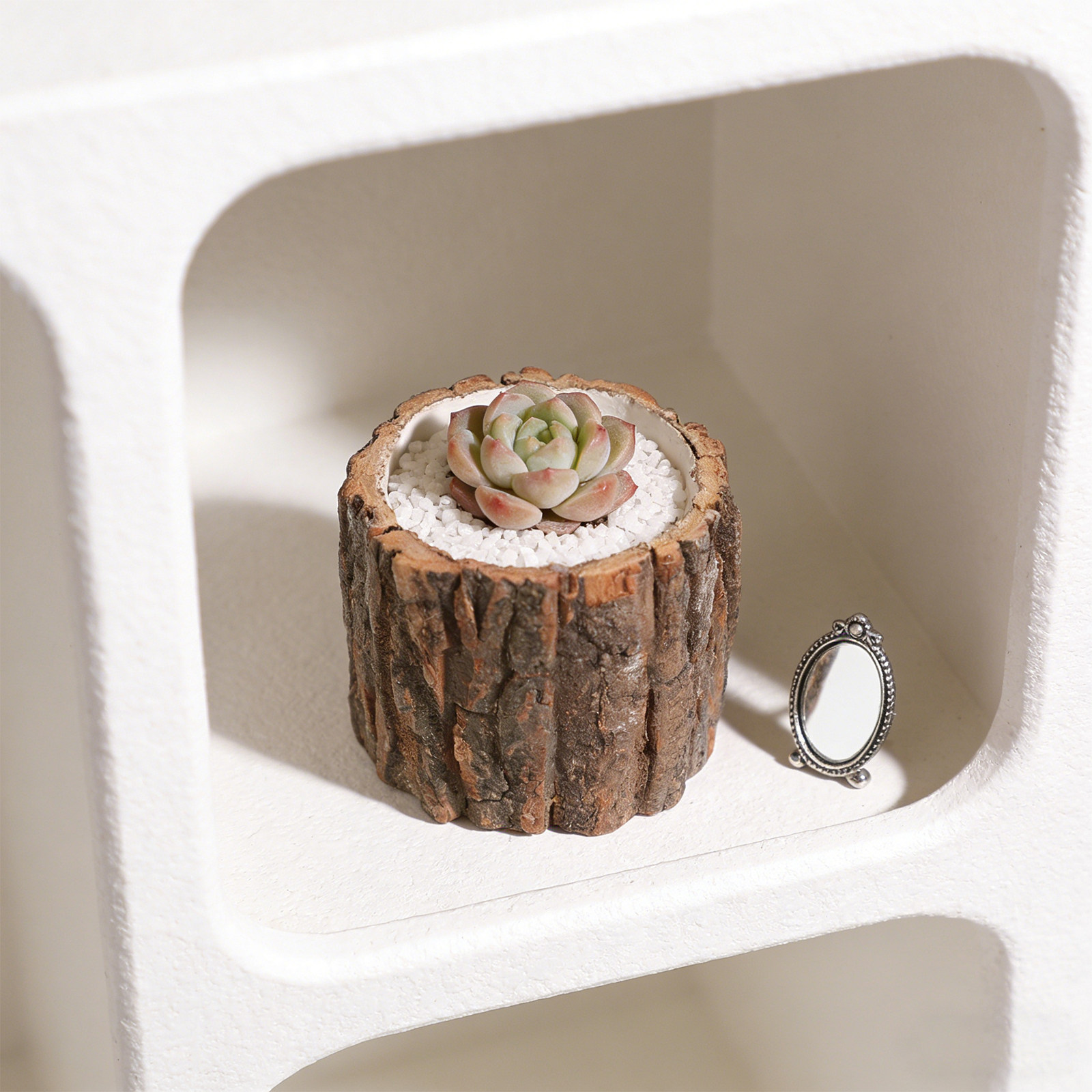 Imitation Wooden Stump Flower  - đánh giá và giá Bonsai Garden Desk